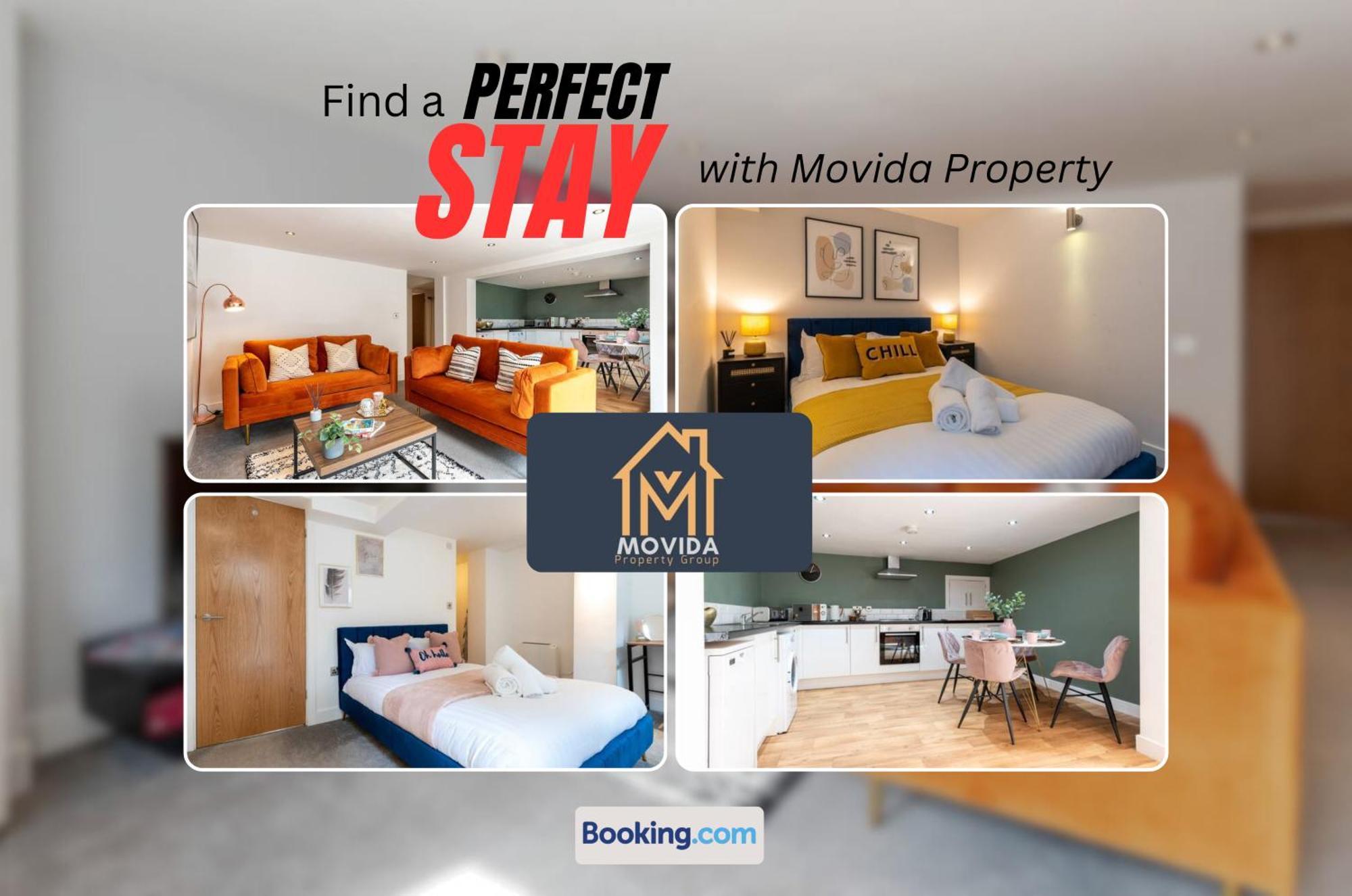 Stylish Two Bed Town Centre Apartment By Movida Property Group Short Lets & Serviced Accommodation With Parking Харрогейт Экстерьер фото