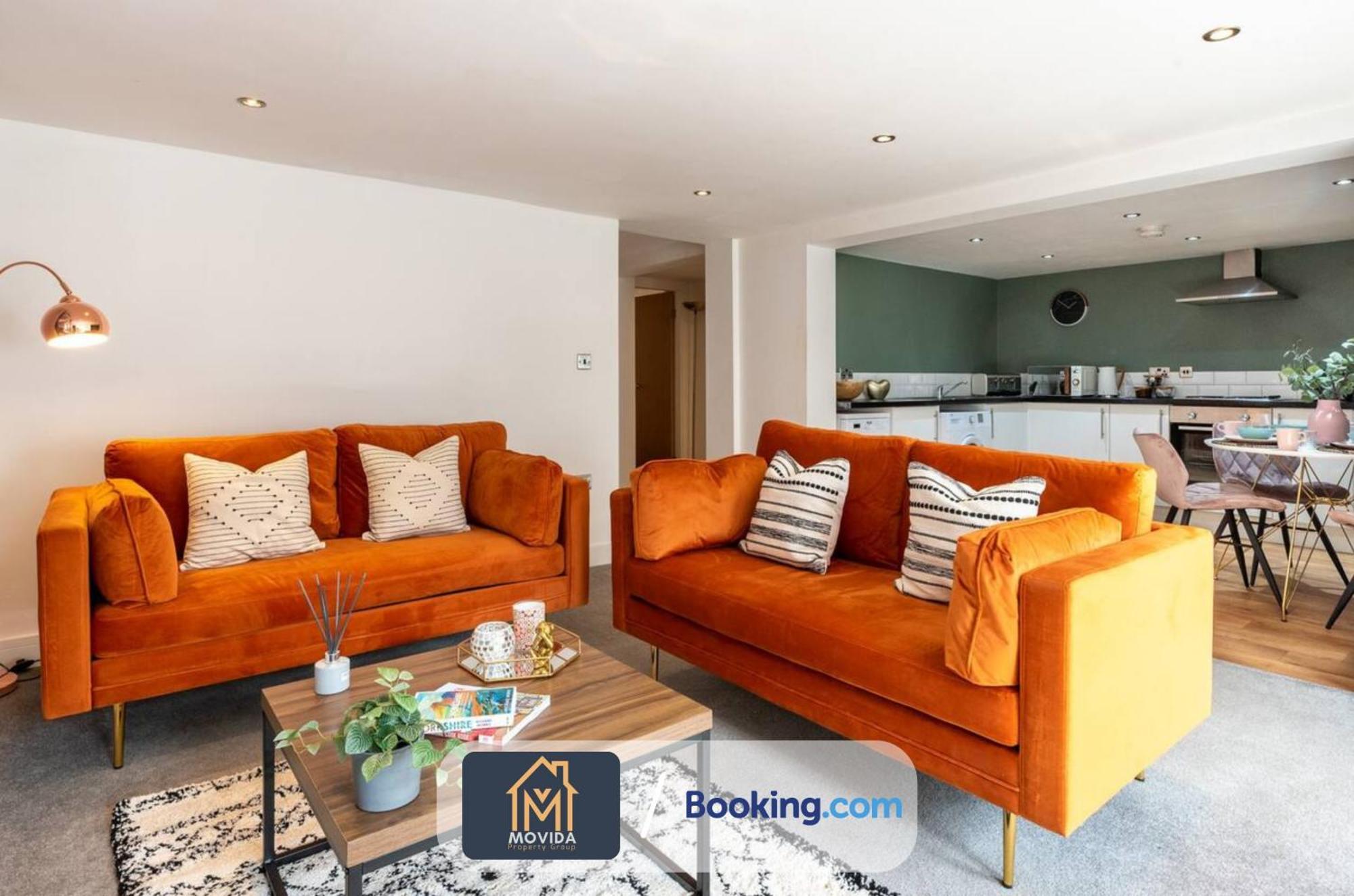 Stylish Two Bed Town Centre Apartment By Movida Property Group Short Lets & Serviced Accommodation With Parking Харрогейт Экстерьер фото