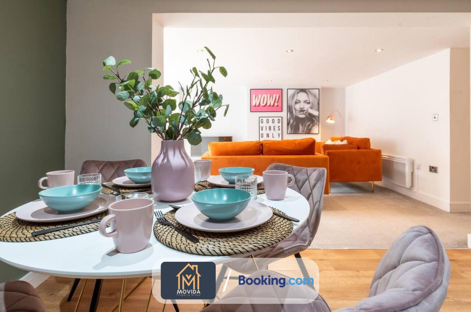 Stylish Two Bed Town Centre Apartment By Movida Property Group Short Lets & Serviced Accommodation With Parking Харрогейт Экстерьер фото