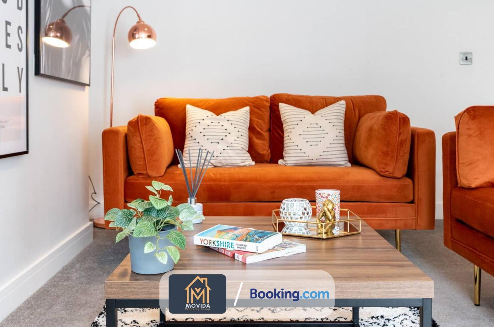 Stylish Two Bed Town Centre Apartment By Movida Property Group Short Lets & Serviced Accommodation With Parking Харрогейт Экстерьер фото